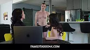 crystal rush and penelope woods share guy in naughty scene