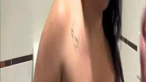 first time grabbing her in public bathroom for wild amateur fun