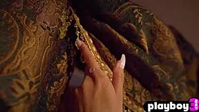 All-Natural Ebony Babe in Lingerie Exposes Petite Perfect Body—Milf Poses Naked Solo