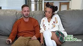 i let stepdad jack off on my petite body while napping huge mistake