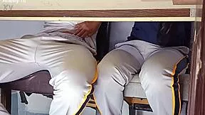 i couldn't resist that forbidden game with hot college girl flashing pussy fingering blowing cock on desk in class