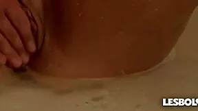 lesbo lovers tracy gold and subil arch finger pussies in shower