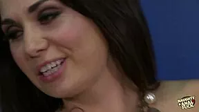 This bitch's ass drilled deep doggystyle on leather couch by dude?