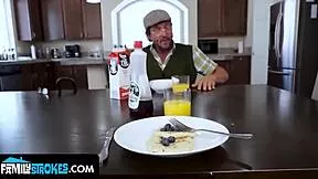 Step-grandma demands spit-roast from young cocks and old man juices now!