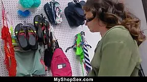 teen shoplifter caught sucking officers thick cock to escape trouble 🍆😈