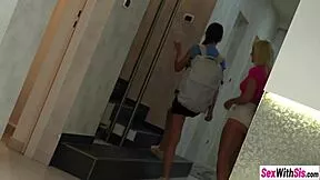 sleepover turns threesome with zazie and bestie!!