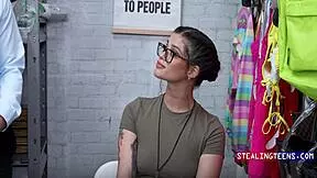 big butt military girl remy woods caught stealing gets dominated hard by tony marzo