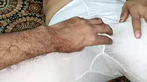 super sexy curvy indian muslim college gf moans giving tight handjob to desi bf pov