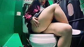 oh man student in uniform slurps dick at gloryhole till cum floods her mouth