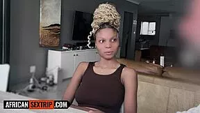 gorgeous big tits ebony 18yo in rough interracial hookup