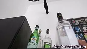 stepsis babe's tight ass takes hard pounding in shower