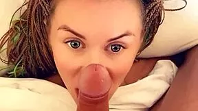 cutie wakes to thick cock shoved down her throat for sloppy morning blowjob and anal fun