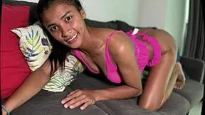 yo check this amateur thai girl riding cock to wild orgasm in homemade pov cowgirl with handjob finish