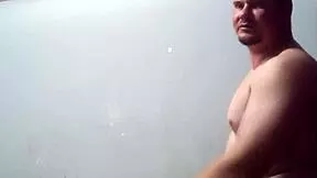 so this bodybuilder dude with huge arms pounds his stepmom's tight pussy and creampies her daily