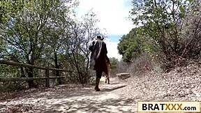 Petite Asian rides hard cock in sexy Pocahontas outfit