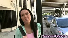 i can't believe this amateur teen got jizzed all over in pov outdoors!!