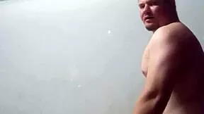 so this bodybuilder dude with huge arms pounds his stepmom's tight pussy and creampies her daily