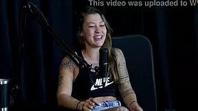 Damiana's naughty interview turns into public toy humiliation orgy