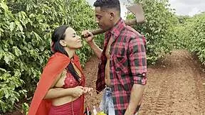 lobo mau spots little red riding hood lost in forest and devours her pussy wildly