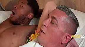 Big booty latina takes big black cock in hostel bed threesome