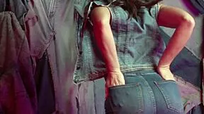 Gorgeous tanned petite milf slowly strips clothes to reveal her perfect nude body.