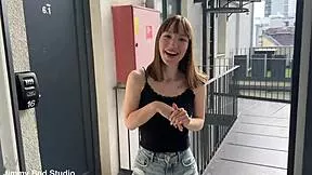 neighbor kate quinn offers tight pussy welcome fingering to new building guy