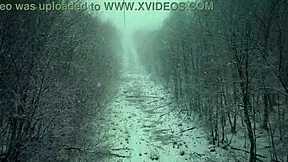 wet tanned babe, flash those tits outdoors in snow for neighbors?