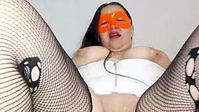 Wife's hot friend masturbates her huge tits cameltoe for me