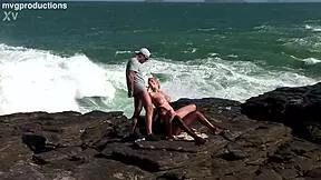 Hot Busty Blonde Takes BBC Anal Double In Threesome Outdoors