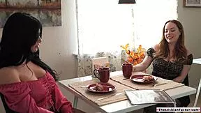 oh man brunette lesbian luv suckin big tits n lickin that redhead bff pussy...