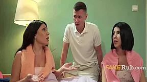 toy story babe ignites intense dorm threesome ass licking and fucking