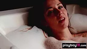 Diana Lark, bubbles hiding what as you strip in that steamy bath?