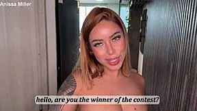 i won the raffle and fucked this curvy latina fan making her moan on my huge cock