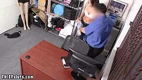 Curvy Ebony Teen 18+ Shoplifter Gets Punished Hard by Cop's Big Cock