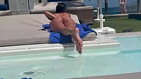 Spying on hot latina tourist's huge athletic ass at resort then fucking her tight in room