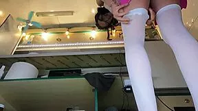 super hot 18yo euro babe strips panties off for quick sex cash deal on camera
