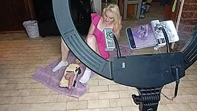 Blond Teen's Pussy Teased By RC Car Dildo In Homemade Solo