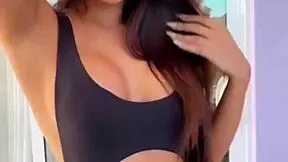 hot brunette amateur babe with big tits and ass outdoors public fun