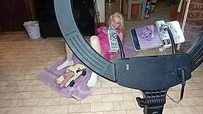 Blond Teen's Pussy Teased By RC Car Dildo In Homemade Solo