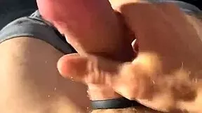 dare you to stroke my huge throbbing cock till explosive cumshot edging