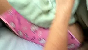 little stepsis sneaks into bed for pov creampie roleplay fuck