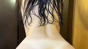 fresh from shower, wanna see her fat ass bounce on cock cowgirl style?