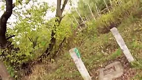 naughty german blonde teen flashes neighbors then outdoor car pov bareback slut bang