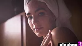 petite latina milf sarah mollica strips clothes rips softcore poses with small natural tits naked