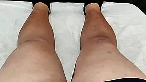 Fat old nerd's small foreskin cock compilation spurts while young girlfriend masturbates her tight pussy and perky tits