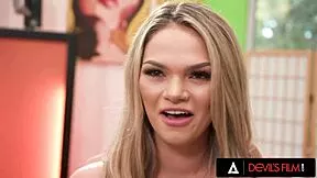so this gorgeous babe athena faris ends up face covered in cum from wild swinger swap at devils film