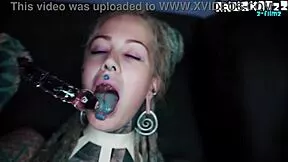 latex anal toy makes my tatted ass gape n prolapse