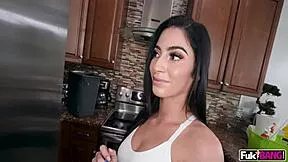 brunette maid jasmine vega rides cock to pay her way