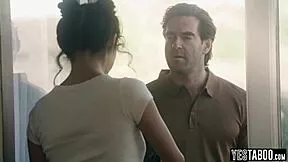 Big ass latina stepdaughter fingers pussy licks rewards stepdad doggystyle riding