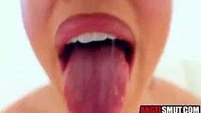 Brunette Milf Squirts Repeatedly on Monster Cock Deepthroat Fuck